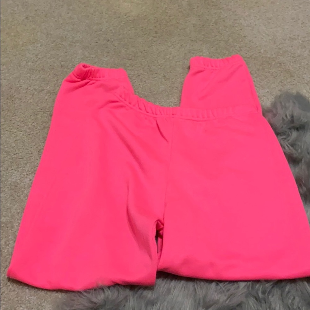 Neon pink PLT joggers/sweats